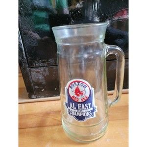 Vintage Boston Red Sox 1988 AL East Champions Glass Beer Mug MLB